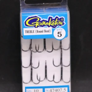 GAMAKATSU TREBLE ROUND BEND SIZE 5 10 PK
