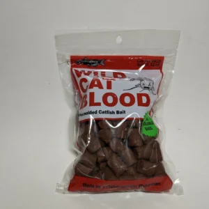 Catfish Charlie Wild Cat Pre Molded Blood Dough Bait in Resealable Bag 12 Oz.