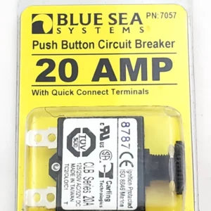 BLUE SEA SYSTEMS PUSH BUTTON CIRCUIT BREAKER 20 AMP