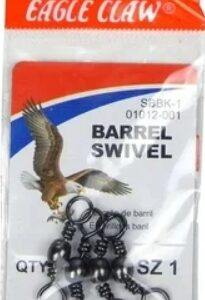 EAGLE CLAW BARREL SWIVEL SIZE 1,QTY6