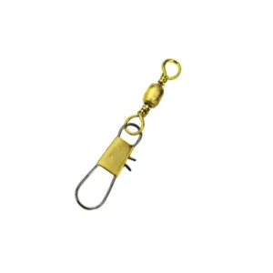 Eagle Claw Barrel Swivel with Interlock Snap – Brass