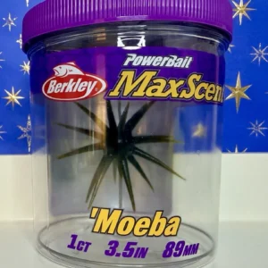 BERCLEY POWERBAIT MAXSCENT "MOEBA" 3.5 GREEN PUMPKIN